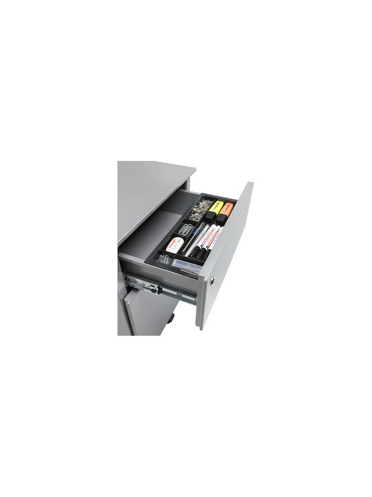 Schublade Büro mit Rollen & Schloss Grey 42x58x53.5cm