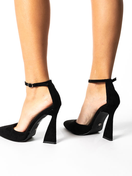 Pumps mit Riemchen Schwarz
