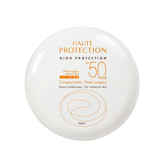 Eau Thermale Avène Haute Protection Компактна Минерална Водоустойчива Слънцезащитна Пудра За Лице SPF50 С Оцветен Dore 10гр