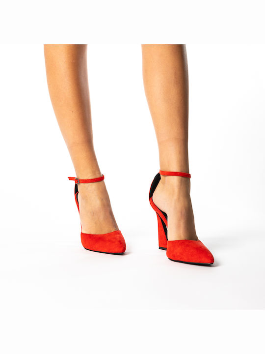 Red Heels with Strap