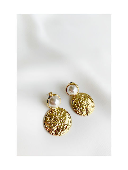 DOT Earrings Gold Plated with Pearls