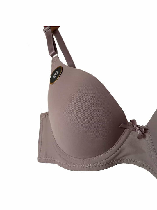 Topaki Cup B Bra with Light Padding Underwire CAFE