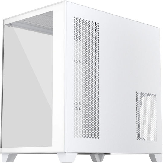 1STPLAYER Megaview MV8-TP Gaming Midi Tower Κουτί Υπολογιστή με Πλαϊνό Παράθυρο Λευκό