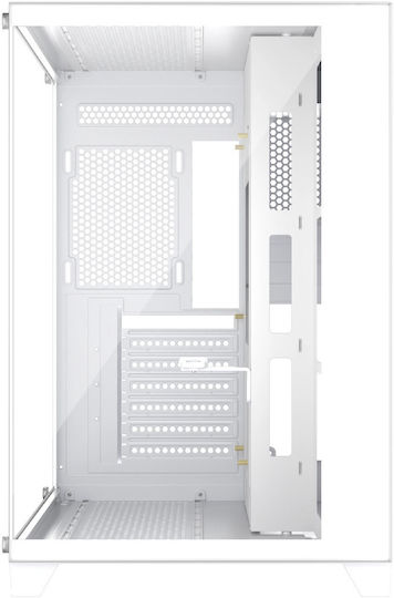 1STPLAYER Megaview MV8-TP Gaming Midi Tower Κουτί Υπολογιστή με Πλαϊνό Παράθυρο Λευκό