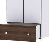 Exclusive Ușă dublă Dulap cu 1 Sertar Alb 80x57x178cm