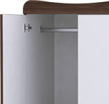 Exclusive Ușă dublă Dulap cu 1 Sertar Alb 80x57x178cm