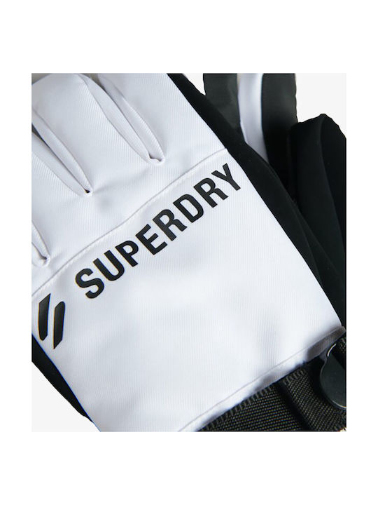 Superdry Unisex Γάντια Σκι & Snowboard Λευκά