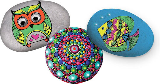 Grafix Ζωγραφική Painting On Stones (neon) για Παιδιά 3+ Ετών 19τμχ