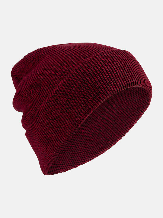 Beanie Beanie with Rib Knit in Red color