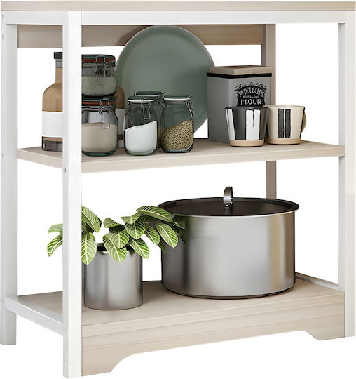 ArteLibre Tabletop Metal Rack 60x30x66cm White ArteLibre Tabletop Metal Rack 60x30x66cm White