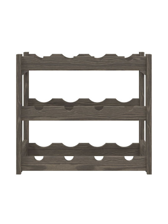 vidaXL Freistehend Weinkeller Hölzernes Gray 43x25x38εκ.