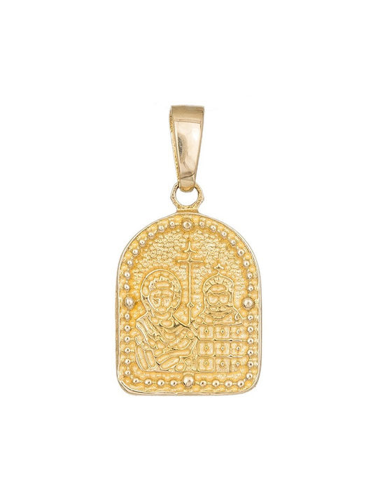 036577 Pendant Kids Talisman Double Sided Constantine from Gold 14K