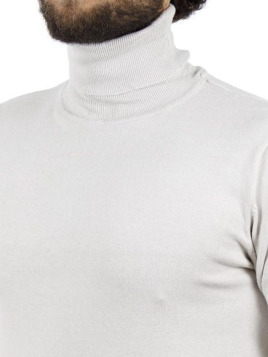 Smart & Co Men's Long Sleeve Sweater Turtleneck White