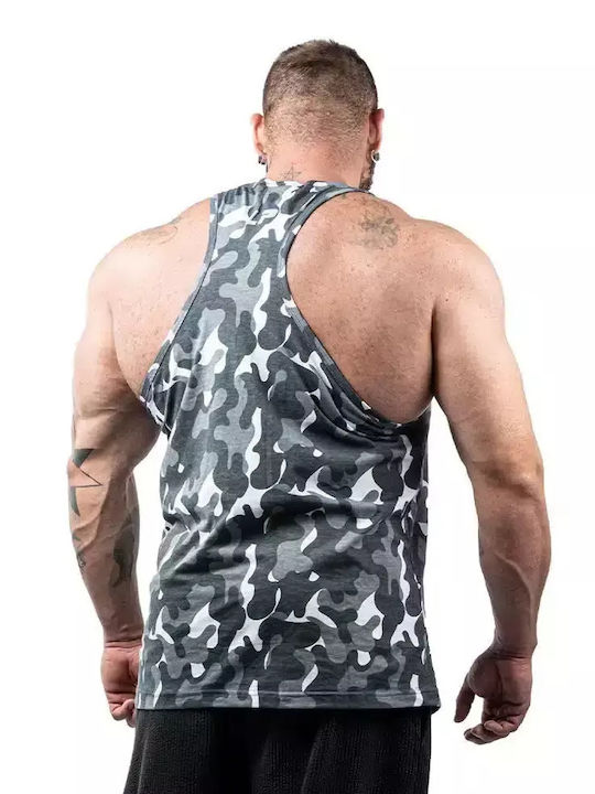 Legal Power Herren Ärmelloses Shirt Camo Grey