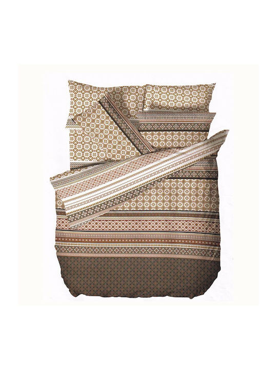 Βιοκαρπέτ Home Σετ Σεντόνια Υπέρδιπλα 240x260εκ. Cayenne (4τμχ)