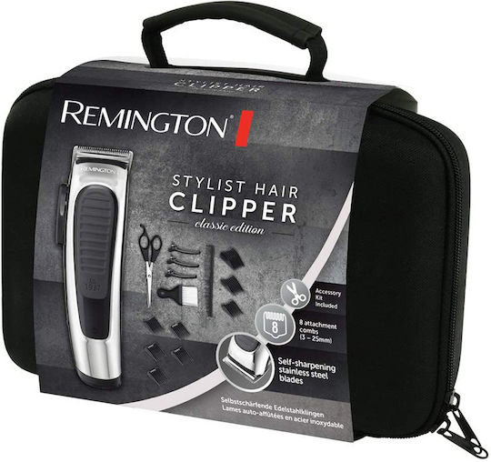 Remington Σετ Επαναφορτιζόμενης Κουρευτικής Μηχανής Black/Silver HC450