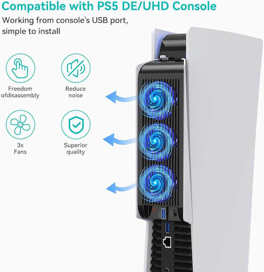 KIWIHOME DSP-829 Cooling System for PS5 in White color