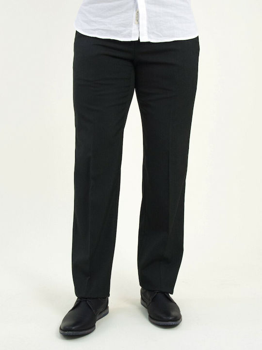 Υφασμάτινο Men's Trousers in Regular Fit Black