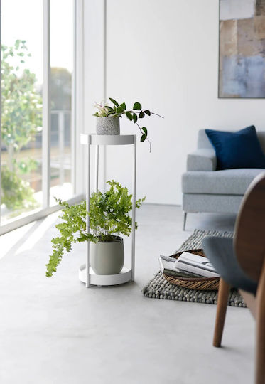 Yamazaki Metal Plant Tower White 26.5x25x70cm
