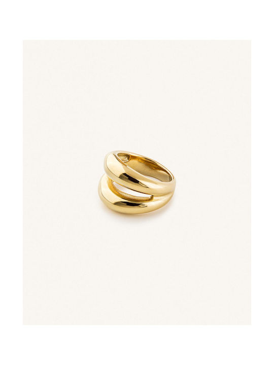 StanStefan Women's Gold Plated Steel Ring Gianna