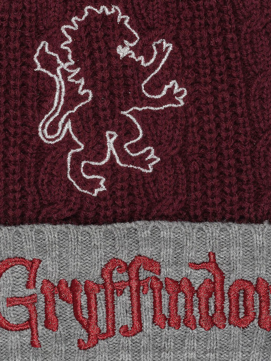Kinder Mütze Gestrickt Burgundisch