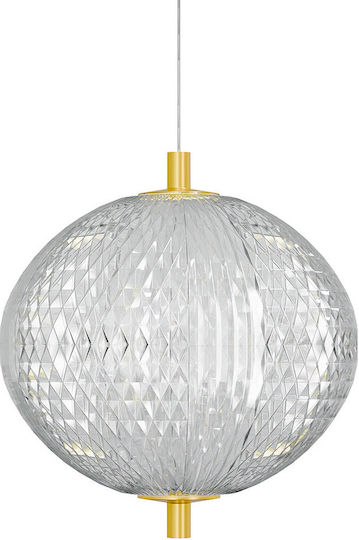 Alphab2b LED Κρεμαστό Φωτιστικό Χρυσό 15x15x120εκ.