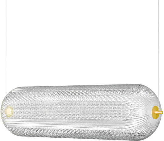 Alphab2b LED Κρεμαστό Φωτιστικό Χρυσό 60x15x120εκ.