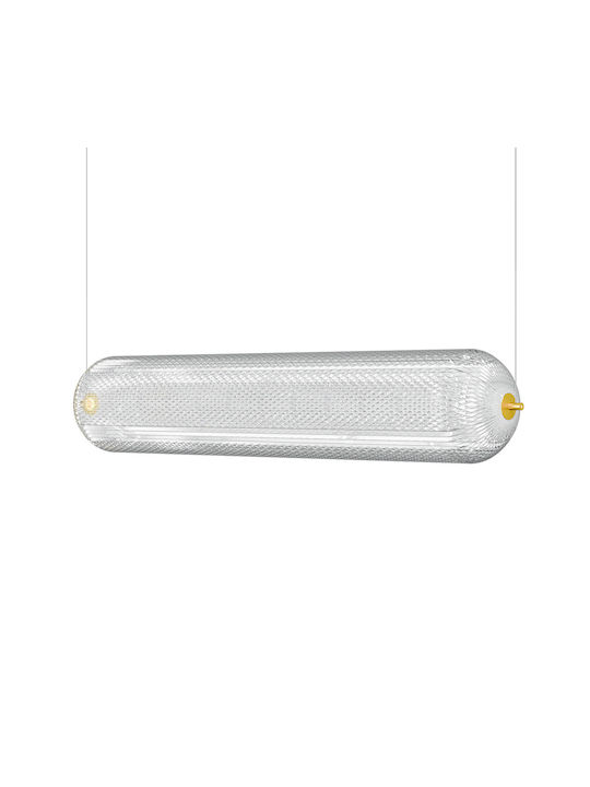 Alphab2b Pendant Light Gold LED with Natural White Light Rail 80x120cm