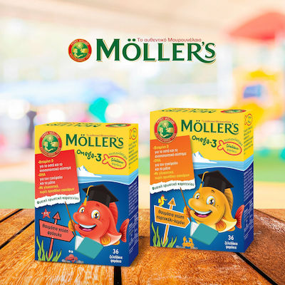 Moller's Omega 3 Fish Oil Suitable for Children 36 jelly beans Orange Lemon