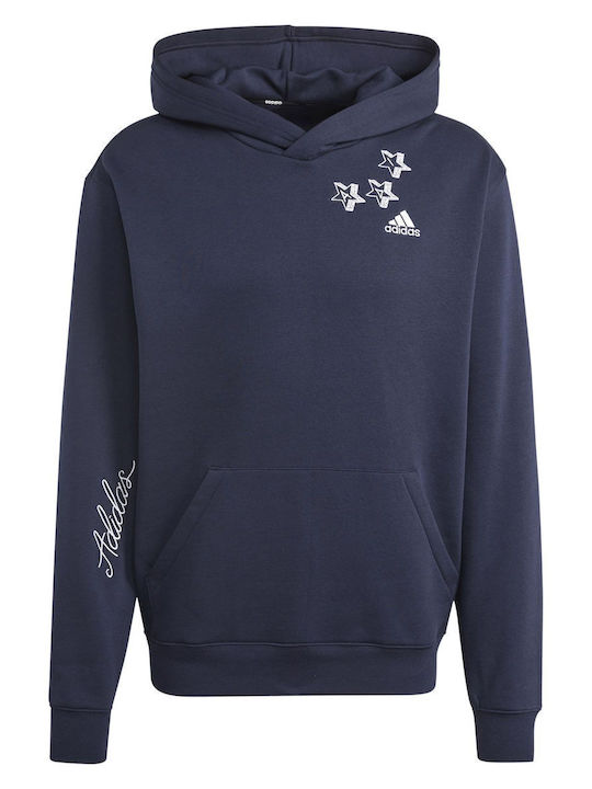 Sweatshirt mit Kapuze Marineblau