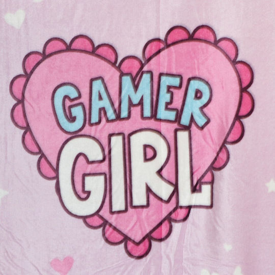 Blanket Fleece Gamer Girl Pink 130x170cm