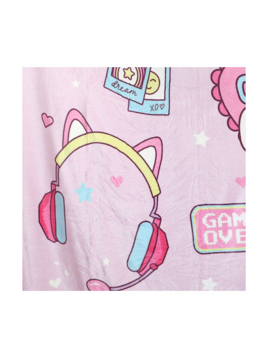 Decke Vlies Gamer Girl Pink 130x170cm