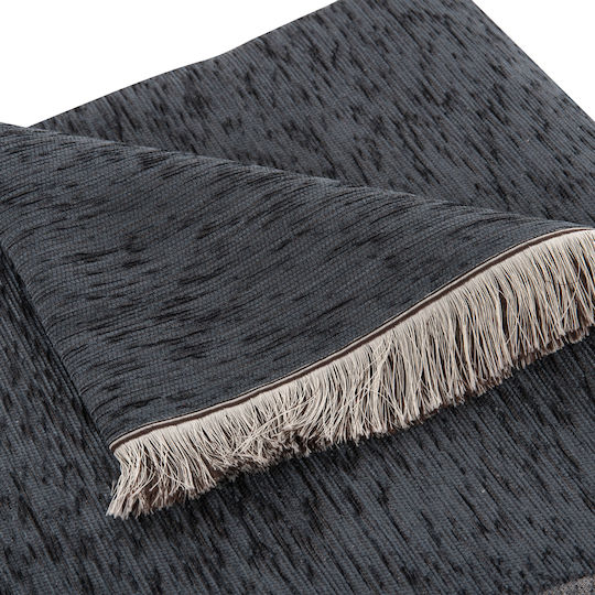 HomeMarkt Dreamtopia Armchair Throw Chenille 178x178cm Dark Blue