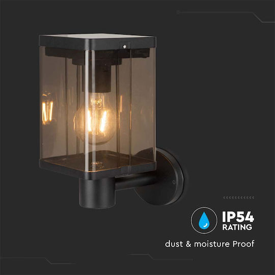 V-TAC Wall Mounted Solar Light 1.8W 100lm Warm White 3000K with Motion Sensor IP54 12cmx18.5cmx26cmcm