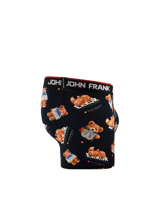 John Frank Herren Boxershorts Schwarz 1Packung