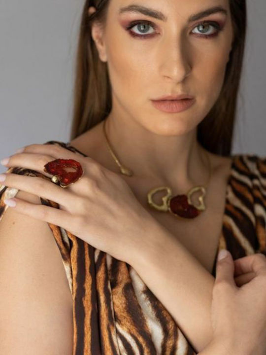 Kalliope Damen Ring mit Steinen Vergoldet