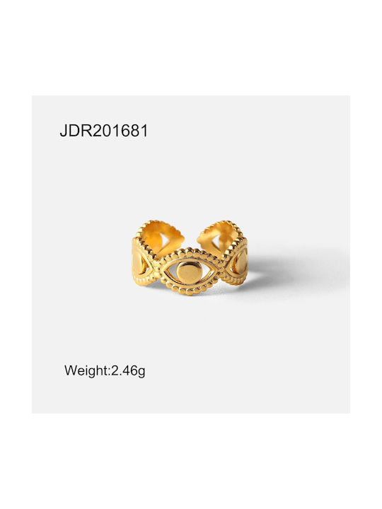 Women's Ring Small Wedding Ring from Steel Gold Plated