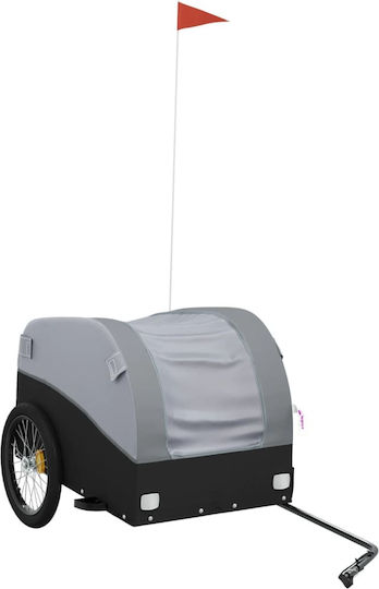 Vidaxl Bicycle Trailer Black Gray 45 Kg Iron