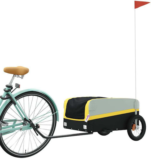 Vidaxl Remorcă Pentru Bicicletă Negru Galben 30 Kg Fier