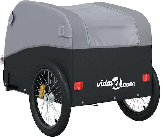 Vidaxl Bicycle Trailer Black Gray 45 Kg Iron