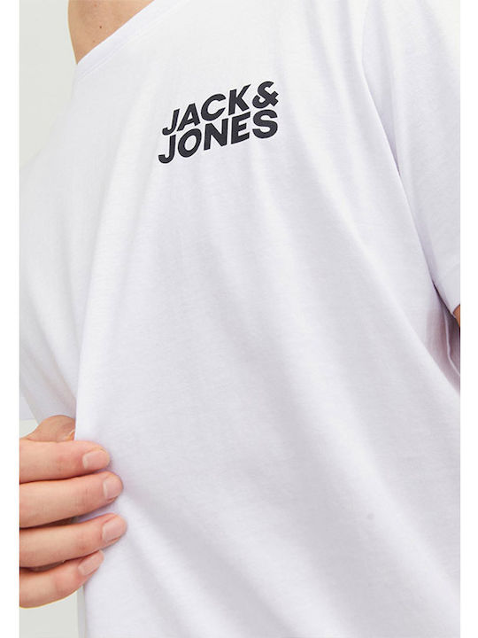 Jack & Jones Jjecorp Herren T-Shirt Kurzarm White