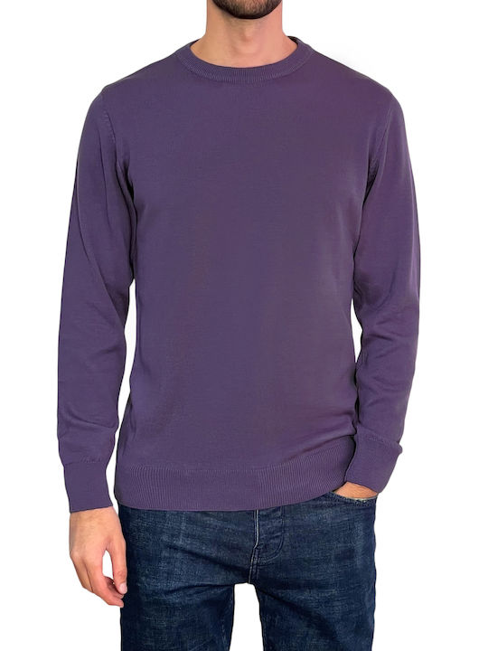 Roy Garage Men's Long Sleeve Sweater Purple