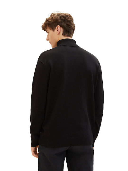 Tom Tailor Herren Langarm-Pullover Black