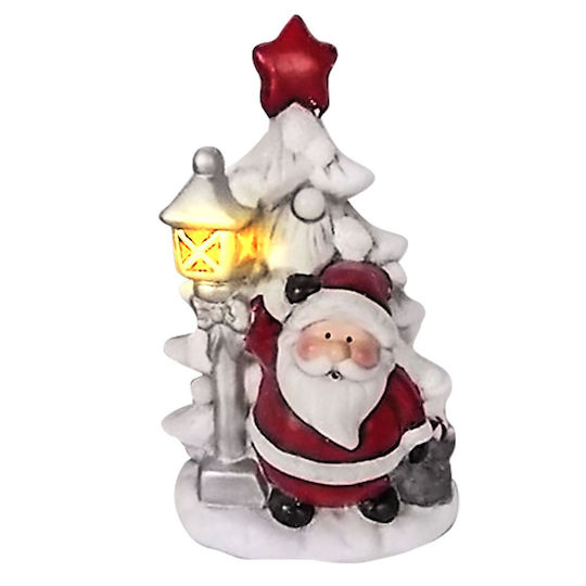 Illuminated Santa Claus Battery Red 23x14.5x12.5cm