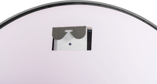 HomeMarkt Wall Mirror with Gray Metallic Frame & LED Lighting Diameter 60cm 1pcs