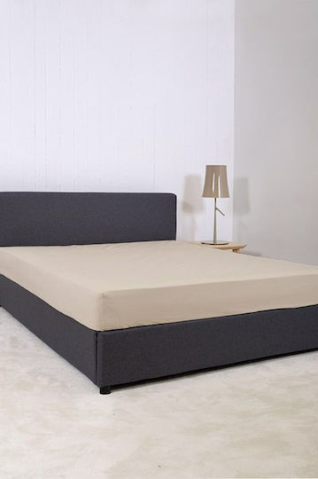 Biokarpet Σεντόνι Home View Λάστιχο Ecru-μονό 120x200cm +35cm