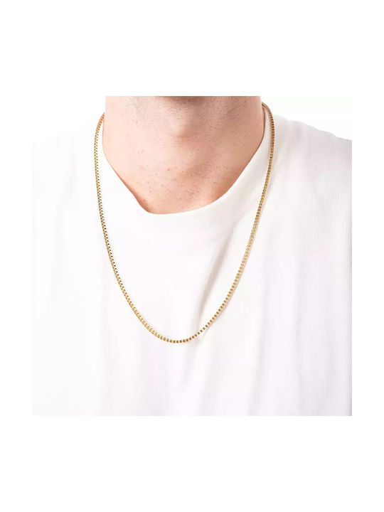 Oxzen Chain Neck made of Stainless Steel Gold-Plated Thin Thickness 2.5mm