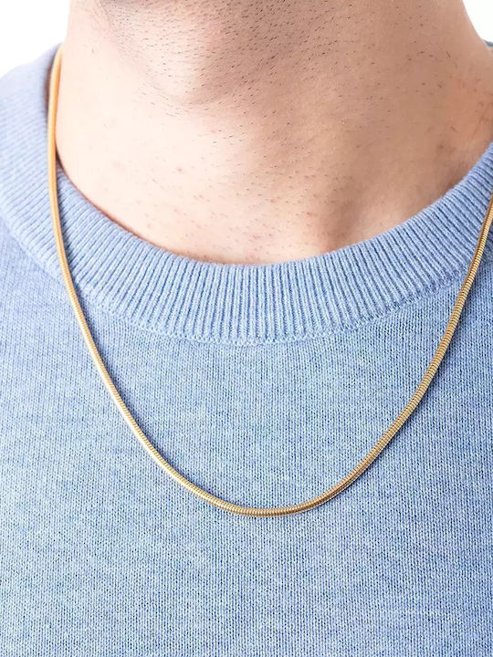 Oxzen Chain Neck Gold-plated Thin Thickness 2.5mm
