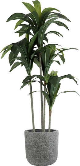 GloboStar Artificial Garden Erice Κασπώ Πολυεστερικό Γκρι με Βάση 25x25x23εκ.