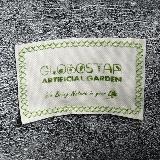 GloboStar Artificial Garden Erice Κασπώ Πολυεστερικό Γκρι με Βάση 25x25x23εκ.